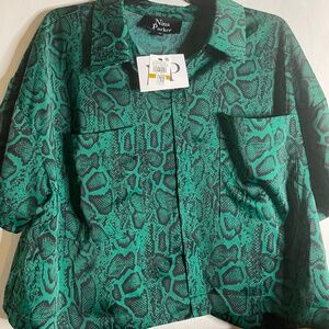 Nina Parker Snake Pattern Shirt